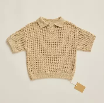 Рубашка-поло Zara Timelesz Open-knit, хаки