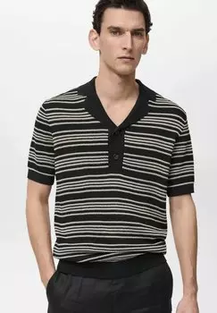 Рубашка поло ZEBRA Mango, черный