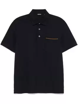 Рубашка-поло Zegna из хлопка, синий