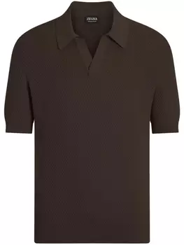 Рубашка поло Zegna, коричневый