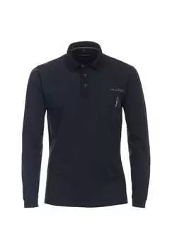 Рубашка поло "зеленая" коллекция полосатая Casamoda, синий