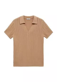 Рубашка поло ZEUS Mango, коричневый