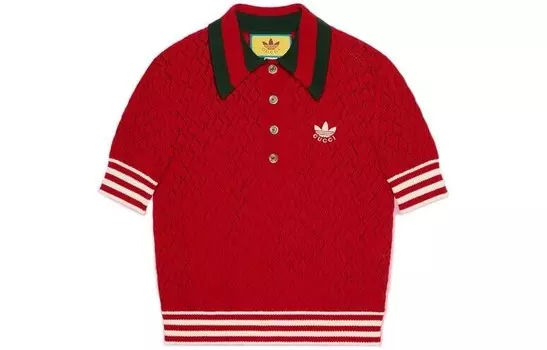 Рубашка-поло женская Adidas Originals x Gucci, красный