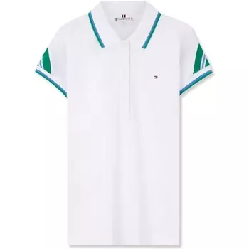 Рубашка поло женская белая YCF Tommy Hilfiger