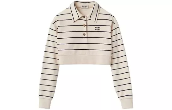 Рубашка поло женская бежевая Miu Miu