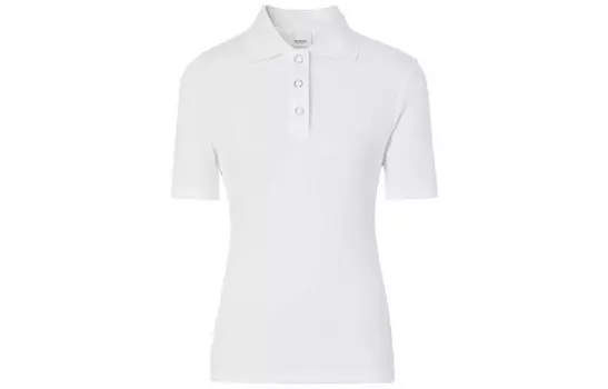 Рубашка-поло женская Burberry с короткими рукавами, белый