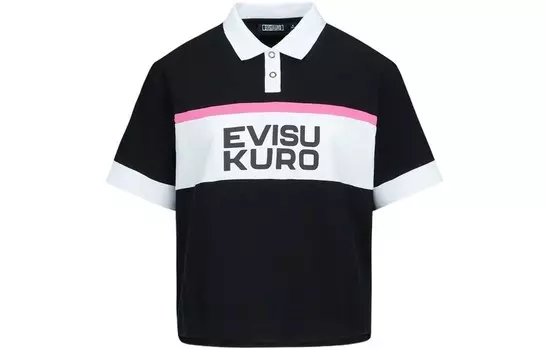 Рубашка поло женская черная Evisu