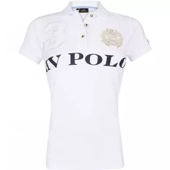 Рубашка-поло женская HVPFavouritas EQ белая HV POLO, цвет weiss