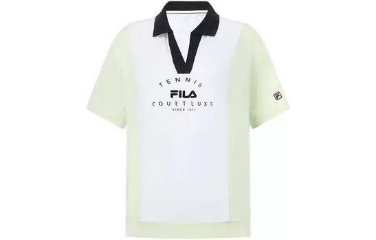 Рубашка поло женская лаймово-зеленая Fila