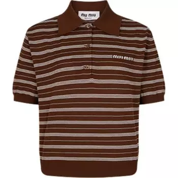 Рубашка поло женская Miu Miu, коричневый