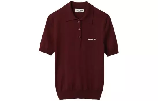 Рубашка поло женская Miu Miu, темно-красный