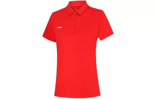 Рубашка поло женская с флагом красная Lining