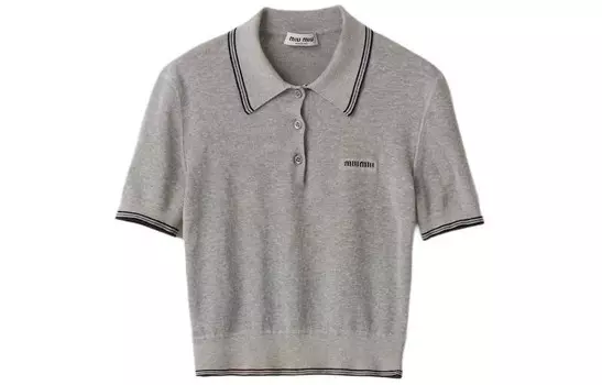 Рубашка поло женская серая Miu Miu