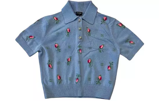 Рубашка поло женская синяя Chanel