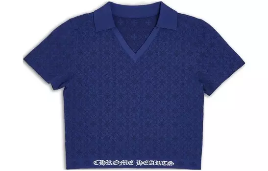 Рубашка поло женская синяя Chrome Hearts, синий