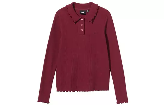 Рубашка-поло женская Stussy, темно-красный