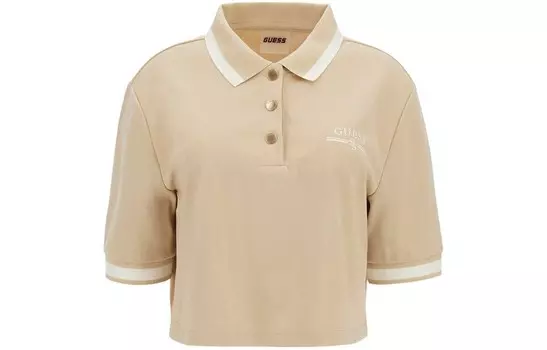 Рубашка поло женская светло-кофейного цвета Guess