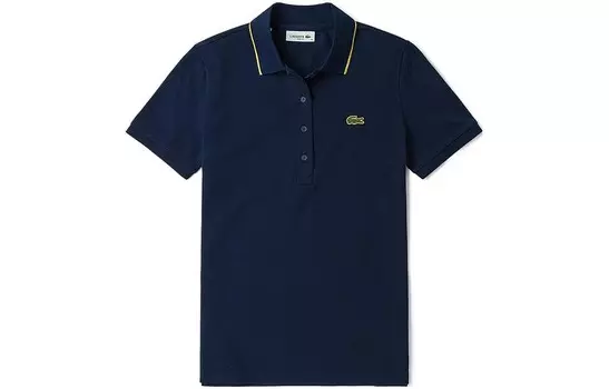 Рубашка поло женская темно-синяя Lacoste