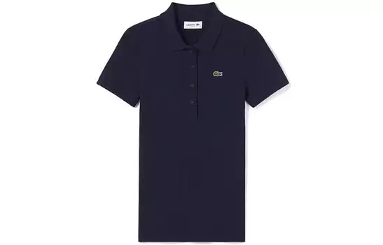 Рубашка поло женская темно-синяя Lacoste