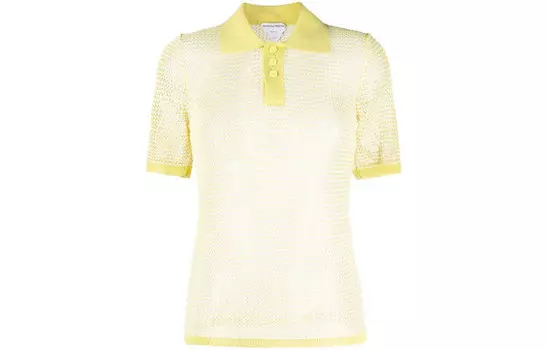 Рубашка поло женская желтая Bottega Veneta