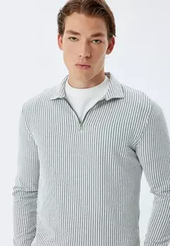 Рубашка поло ZIPPER NECK Koton, серый