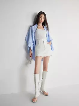 Рубашка полосатая Ochirly женская, синий