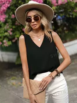 Рубашка полосатая Shein Lune женская, черный