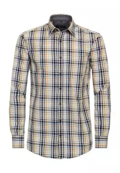 Рубашка повседневная, комфортная посадка, воротник Кент, мужская CASAMODA, желтый