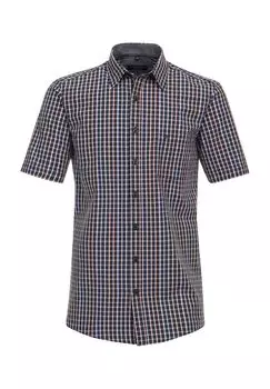 Рубашка повседневная, комфортного кроя, короткий рукав, воротник Кент, мужская CASAMODA, синий