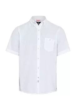 Рубашка повседневная, короткий рукав, воротник Кент, мужская LERROS, белый