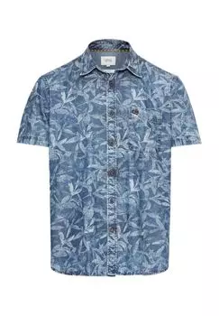 Рубашка повседневная, короткий рукав, воротник Кент, мужская Camel active, цвет 40 Elemental Blue