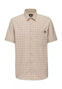 Рубашка повседневная Lenni, стандартного кроя, короткие рукава, воротник Кент, мужская MAMMUT, цвет Savannah Dark