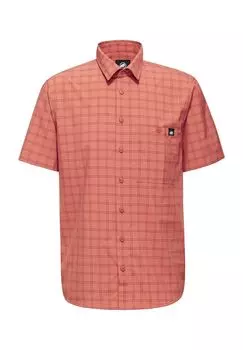 Рубашка повседневная Lenni, стандартного кроя, короткие рукава, воротник Кент, мужская MAMMUT, цвет Brick Black