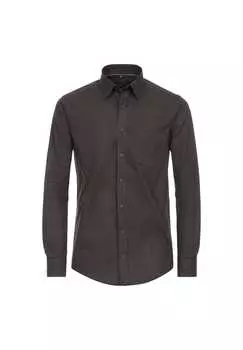 Рубашка повседневная однотонная свободного покроя Casamoda, коричневый