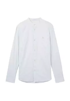 Рубашка повседневная, стандартного кроя, длинный рукав, воротник стойка, мужская DENIM TOM TAILOR, цвет 36056 Light Herri