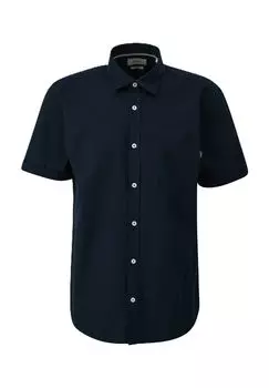 Рубашка повседневная, стандартного кроя, короткие рукава, воротник Кент, мужская S.Oliver, цвет 5978 Blue