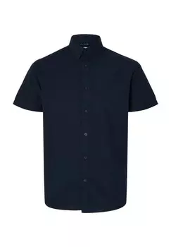 Рубашка повседневная, стандартного кроя, короткий рукав, воротник Кент, мужская SELECTED, цвет Sky Captai