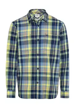 Рубашка повседневная, стандартного кроя, рукав 1/1, воротник «Кент», мужская camel active, цвет Lemon Grass