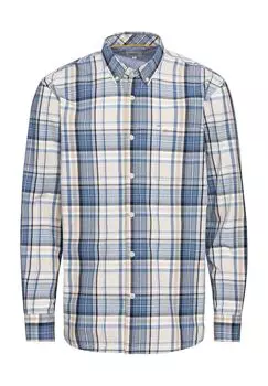 Рубашка повседневная, стандартного кроя, рукав 1/1, воротник на пуговицах, мужская camel active, цвет Elemental Blue