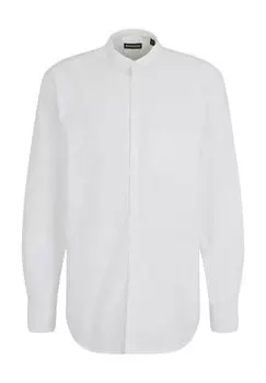 Рубашка повседневная, стандартного кроя, рукав 1/1, воротник стойка, мужская Manguun, белый