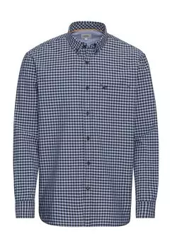 Рубашка повседневная, стандартного кроя, с длинным рукавом, воротник на пуговицах, мужская camel active, цвет Night Blue