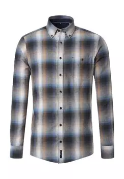 Рубашка повседневная, стандартного кроя, с длинным рукавом, воротник на пуговицах, мужская CASAMODA, бежевый