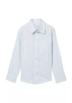 Рубашка повседневная, в полоску, воротник Кент, детская TOM TAILOR, цвет Blue White