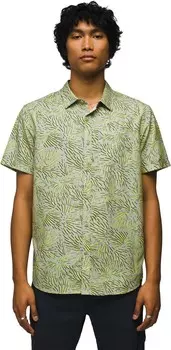 Рубашка Prana Lost Sol Printed Short Sleeve Shirt Standard Fit, цвет Juniper Green Fronds