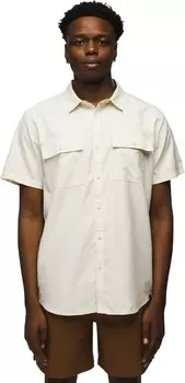 Рубашка Prana Lost Sol Short Sleeve Shirt Slim Fit, цвет Chalk