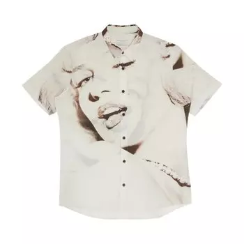 Рубашка Pre-Owned Dries Van Noten Marilyn Monroe Short-Sleeve Button Up Shirt 'White', белый