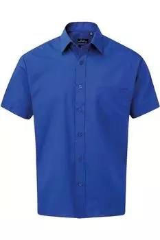 Рубашка Premier Poplin с коротким рукавом, royal