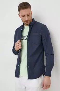 Рубашка «Принц» из хлопка Pepe Jeans, темно-синий