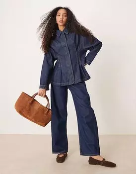 Рубашка-приталенная джинсовая ASOS DESIGN цвета индиго