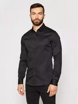 Рубашка приталенного кроя Armani Exchange, черный